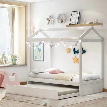 Twin Platforms Bed with Trundle by Gobeyondfurniture